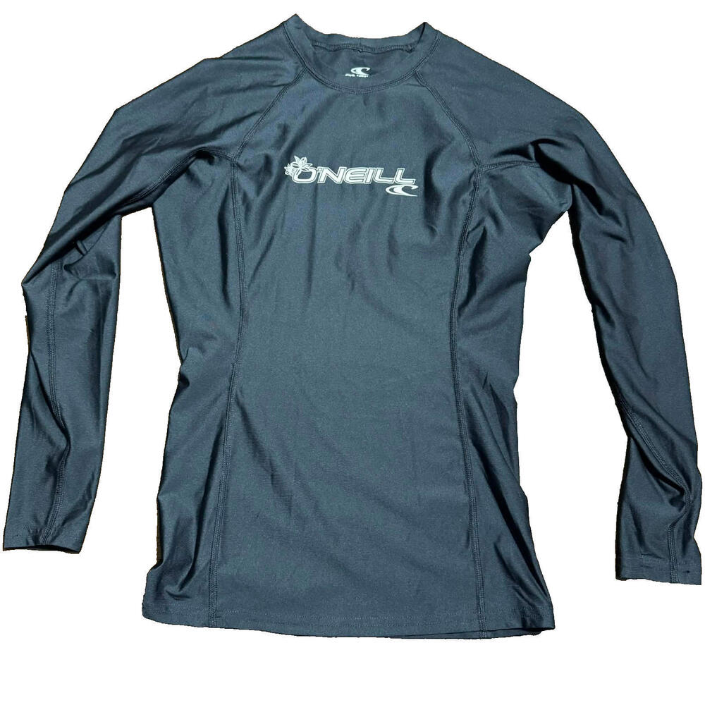 O’Neill Rash Guard Black Long Sleeve Skins UPF 50 Women’s Small Slim Surf Shirt